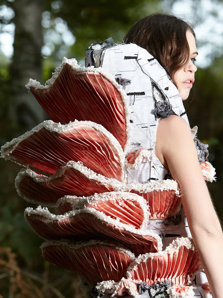 MYCELIUM Art Couture Dress by Tarmi -Fungus detail