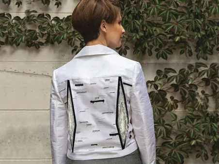 Silver Birch Biker Jacket back view