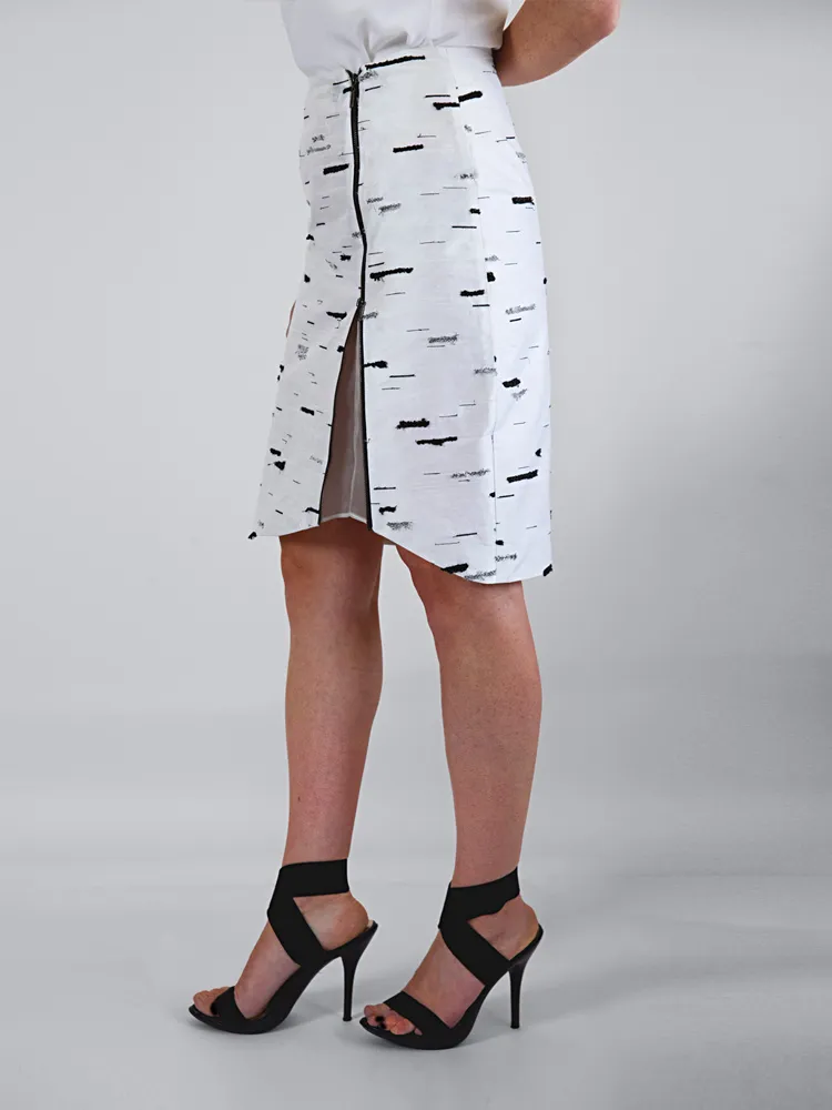 Silver Birch Stride Skirt by Tarmi - Artist, Designer and Fashion Artist