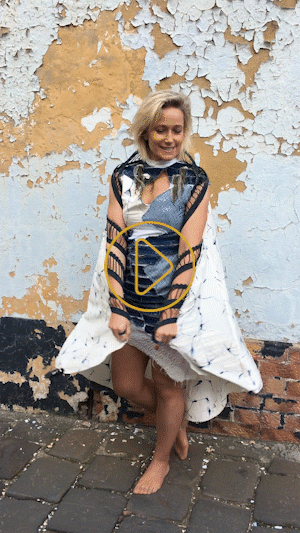 Behind the Scenes Cracked Plaster Wall Dress by Tarmi Clarke